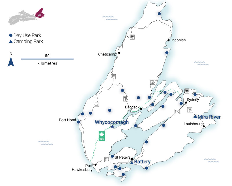 Map of Cape Breton Island