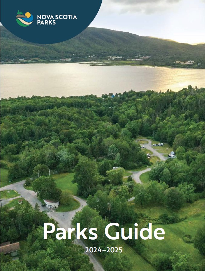 2024 Parks Guide cover image view from Whycocomagh Park