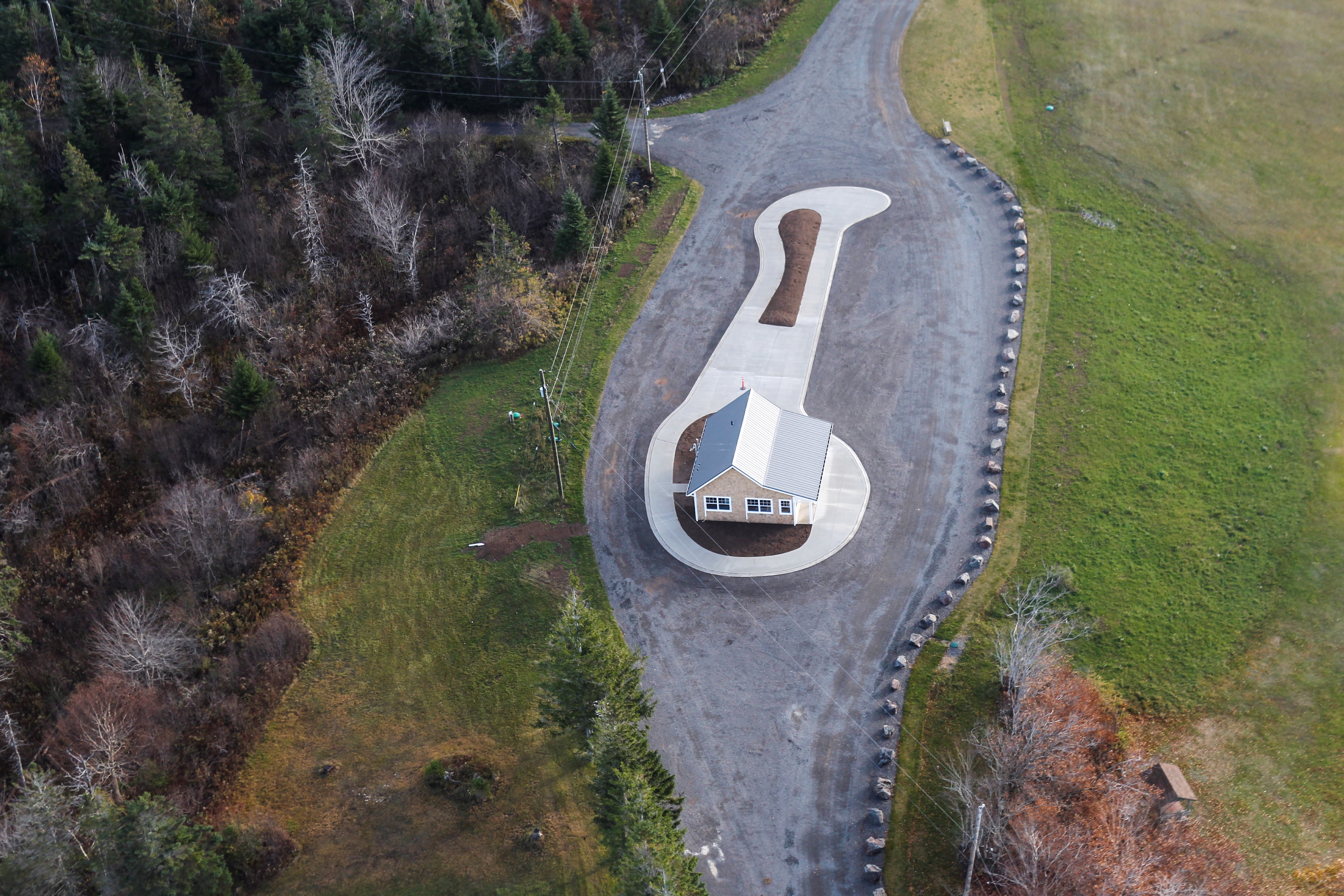 aerial photo new entry building