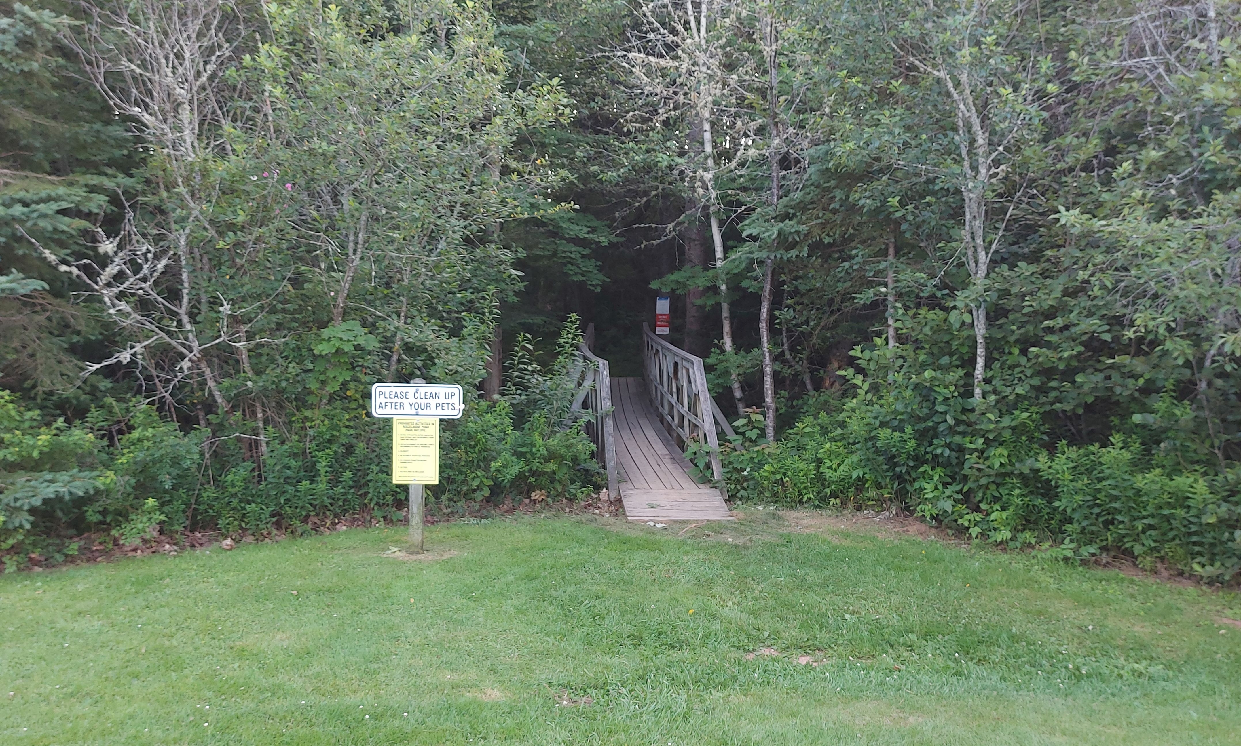 foot bridge at trail head